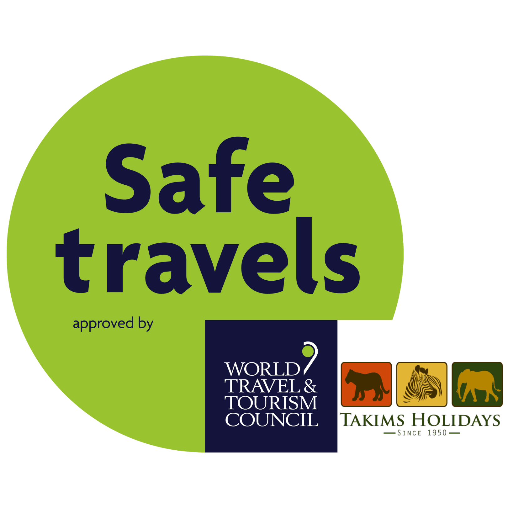 World Travel & Tourism Council Safe Travels certification badge — Takims Holidays